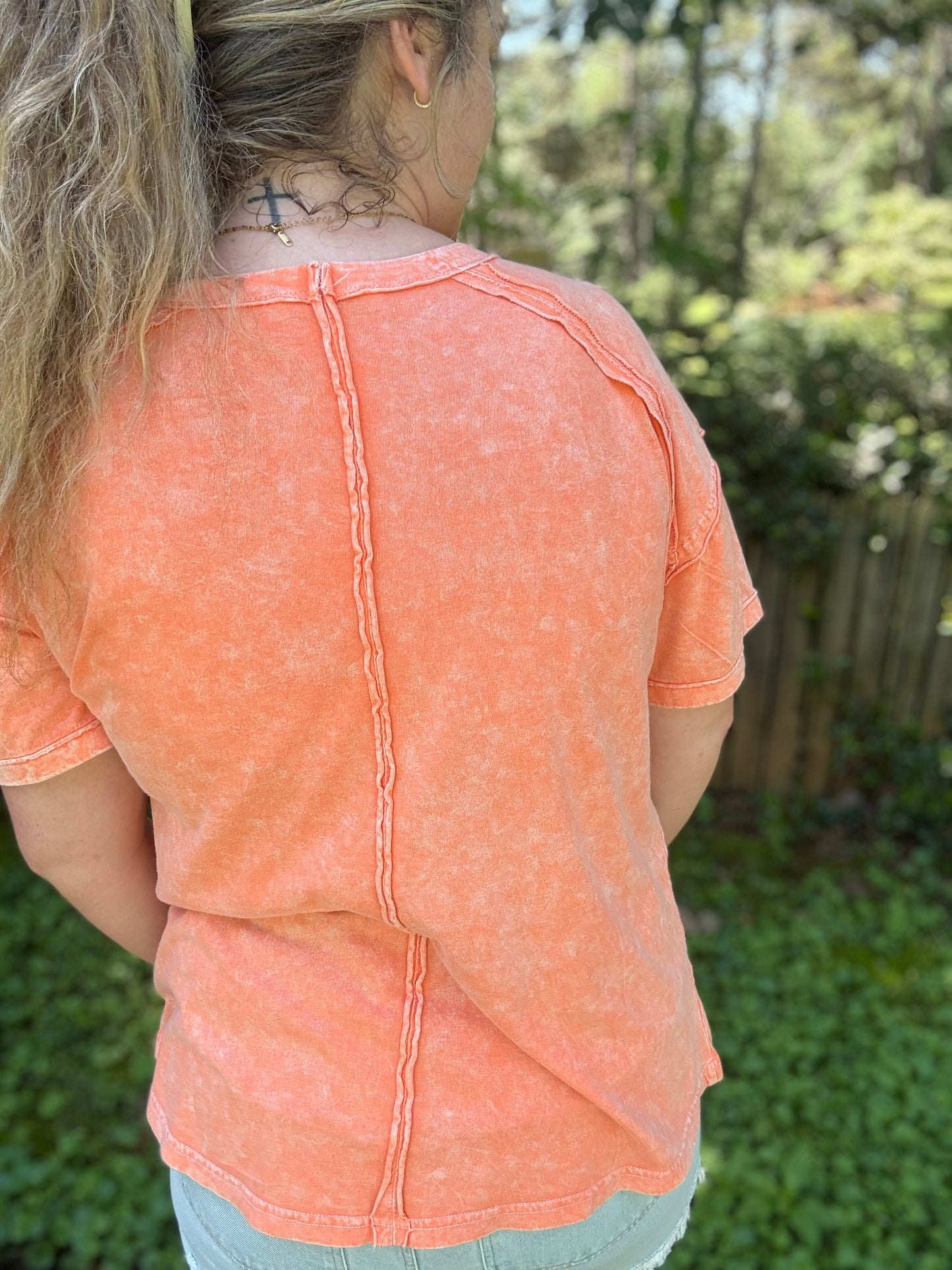 RAW FADE - POCKET TEE, Orange