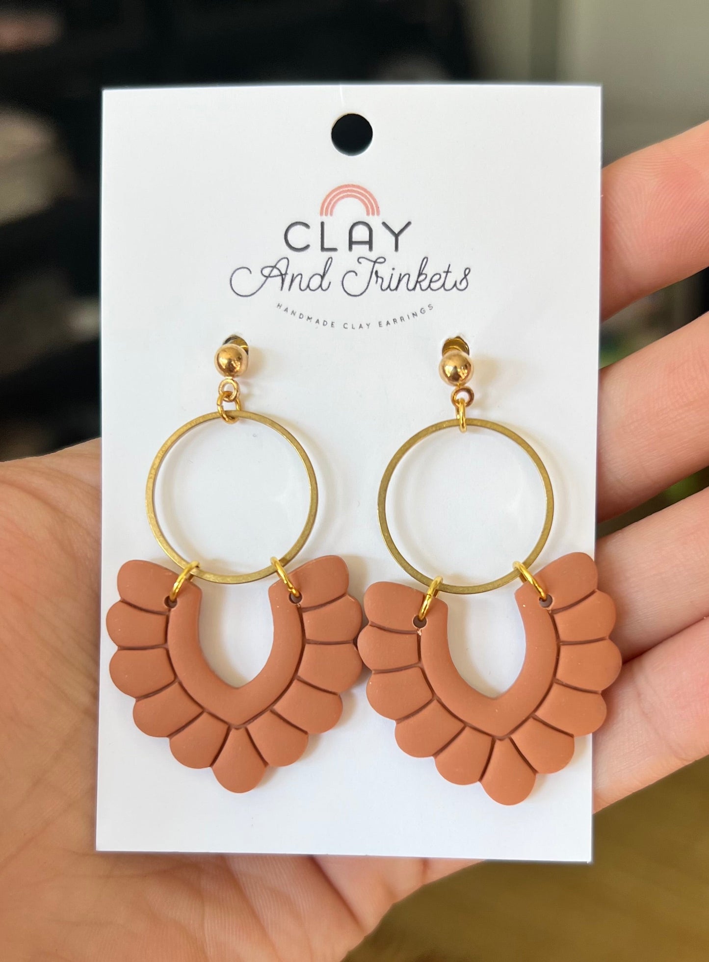 RUST DANGLE EARRINGS Light Shine Co.