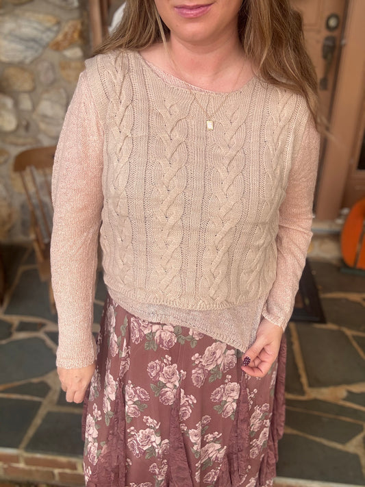 LAUREL KNIT CABLE SWEATER