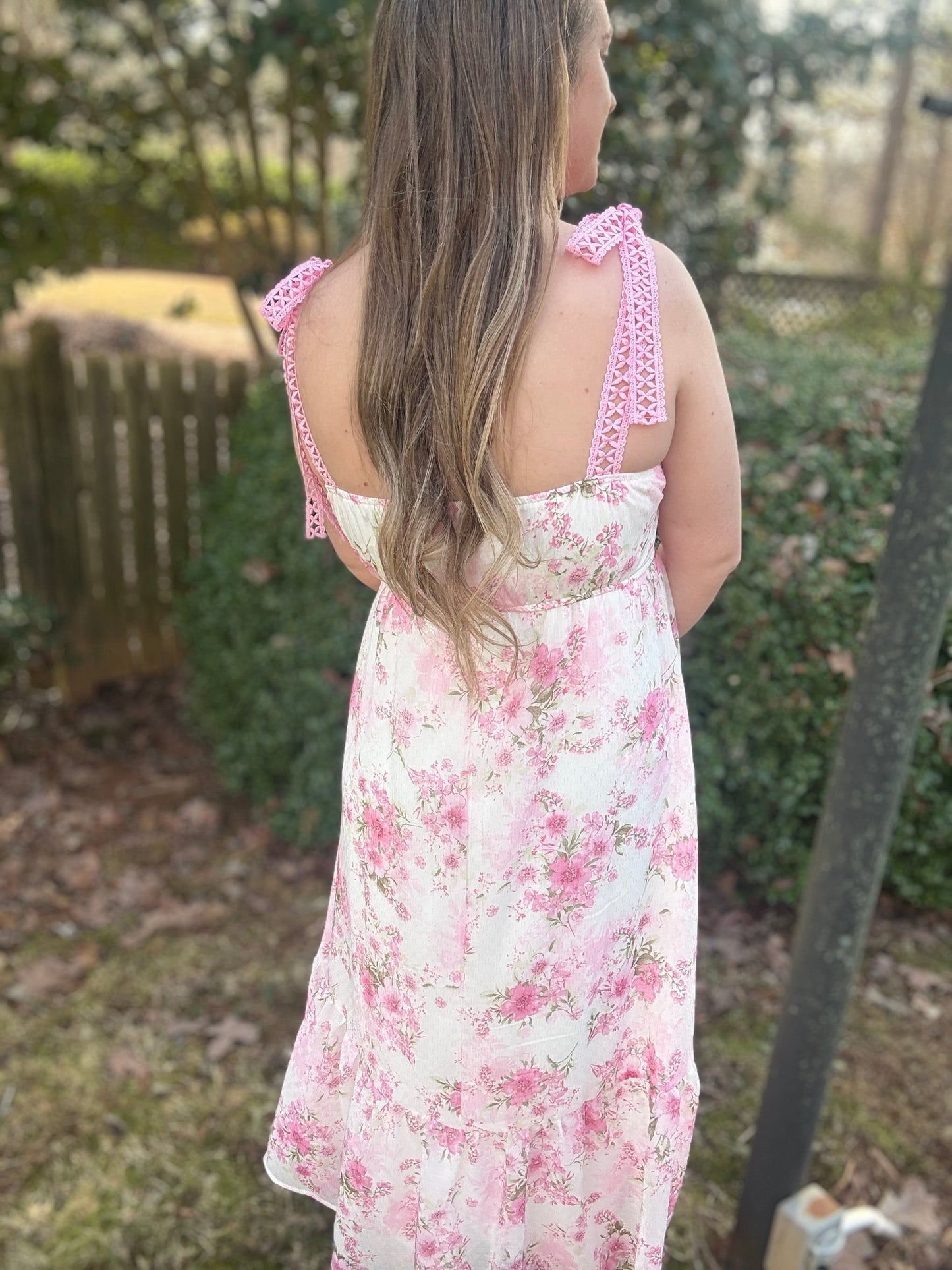 FLORAL CROCHET MAXI Light Shine Co.
