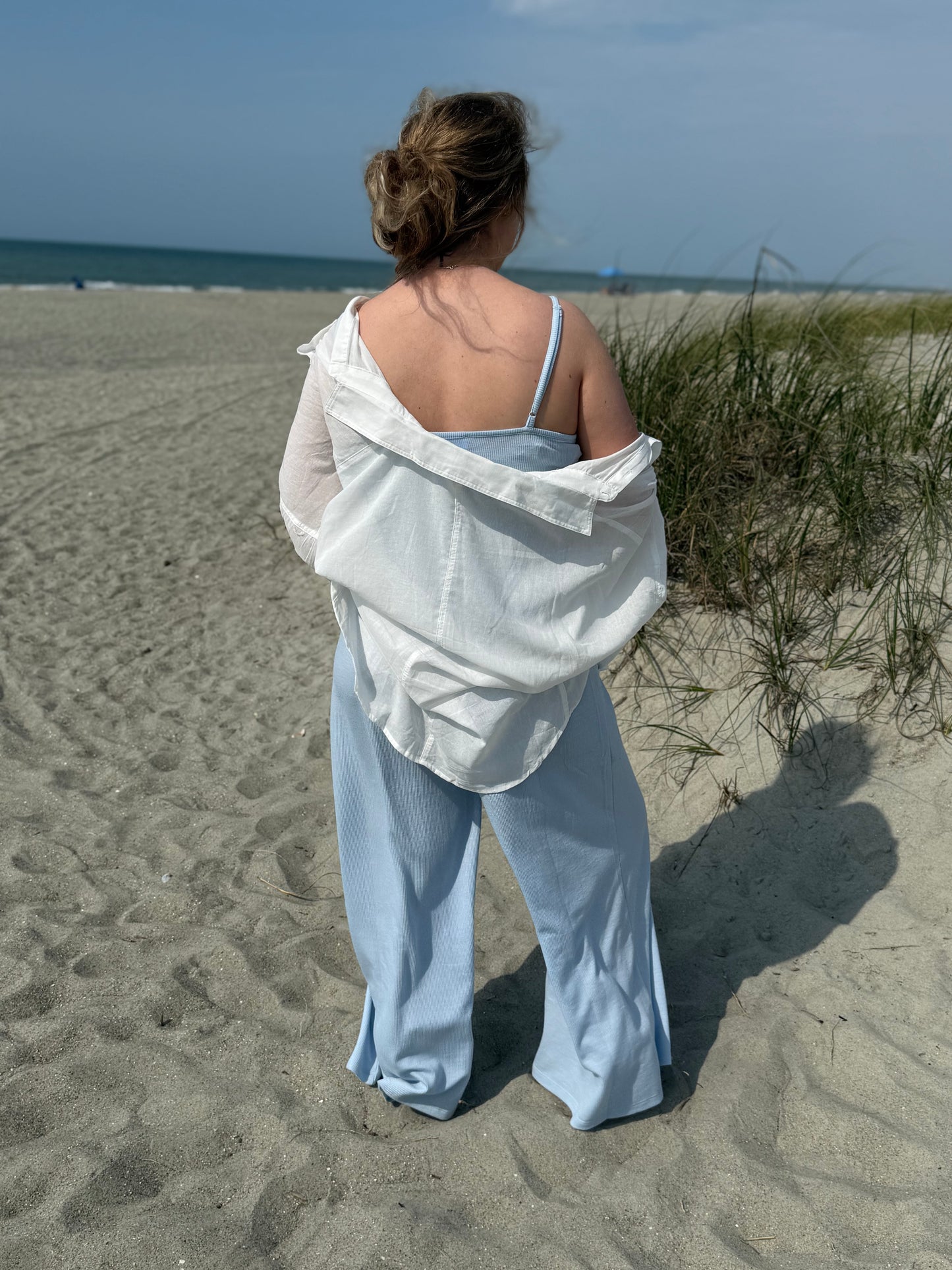 BREEZY BLUE - RIBBED JUMPSUIT
