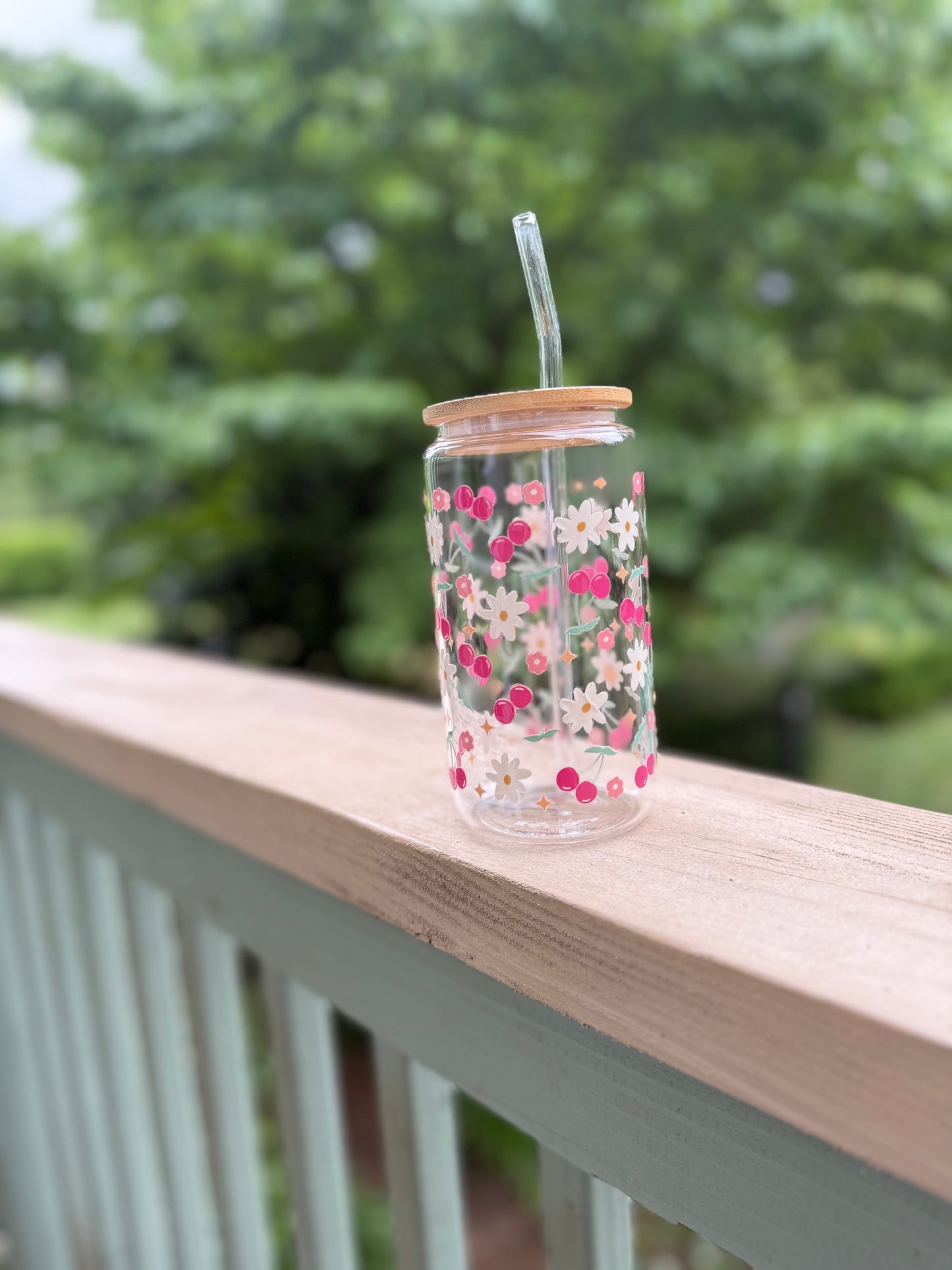 CHARMING CHERRIES - GLASS CUP