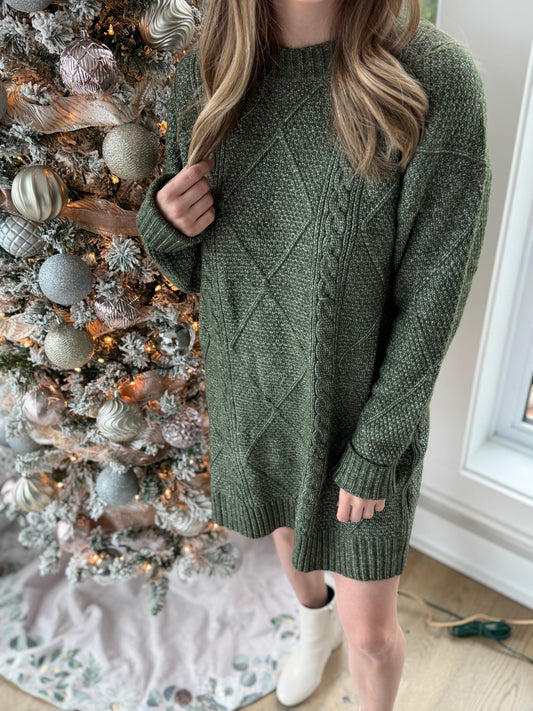 MOSS SWEATER DRESS - Restock Light Shine Co.