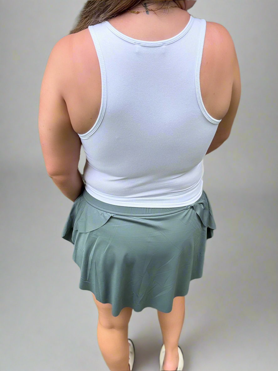 COURT CRUSH SKORT - Ash Jade