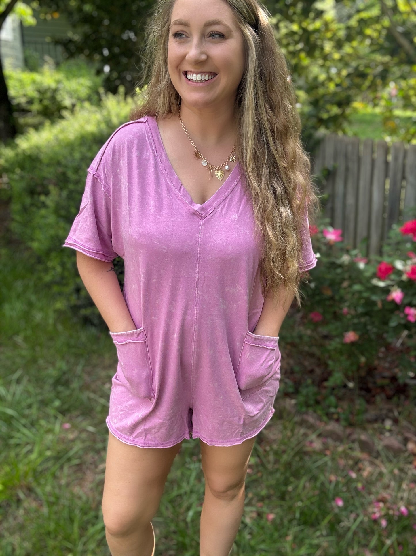 PETAL ROMPER - ORCHID