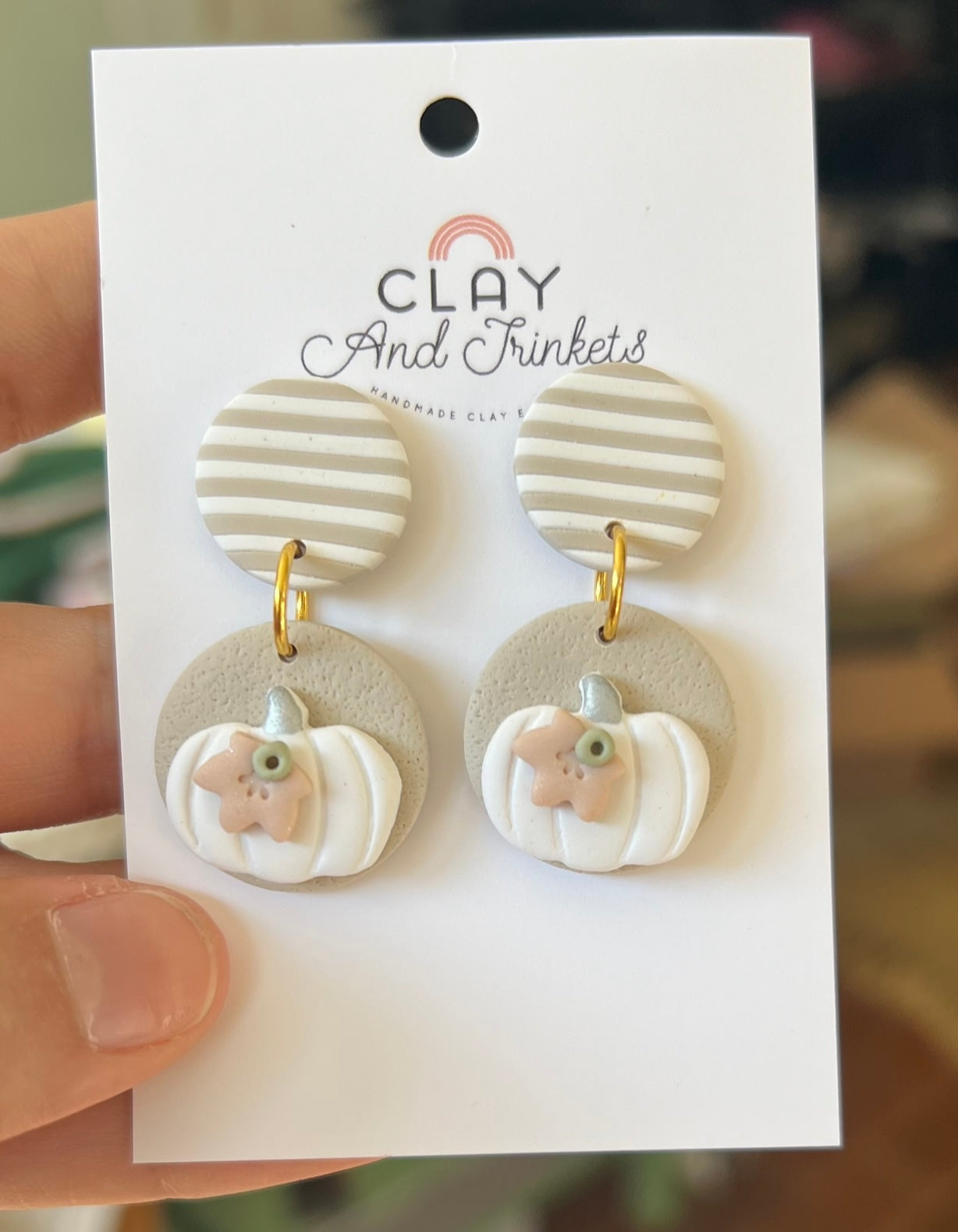 PUMPKIN DISC EARRINGS Light Shine Co.