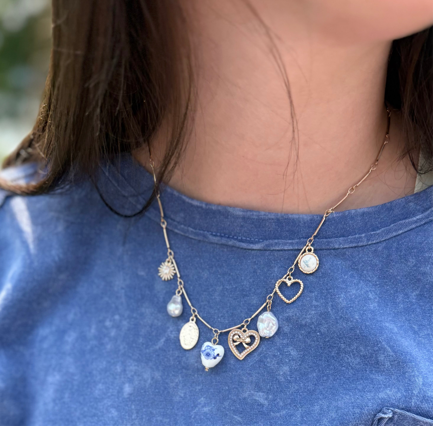 PORCELAIN HEART NECKLACE