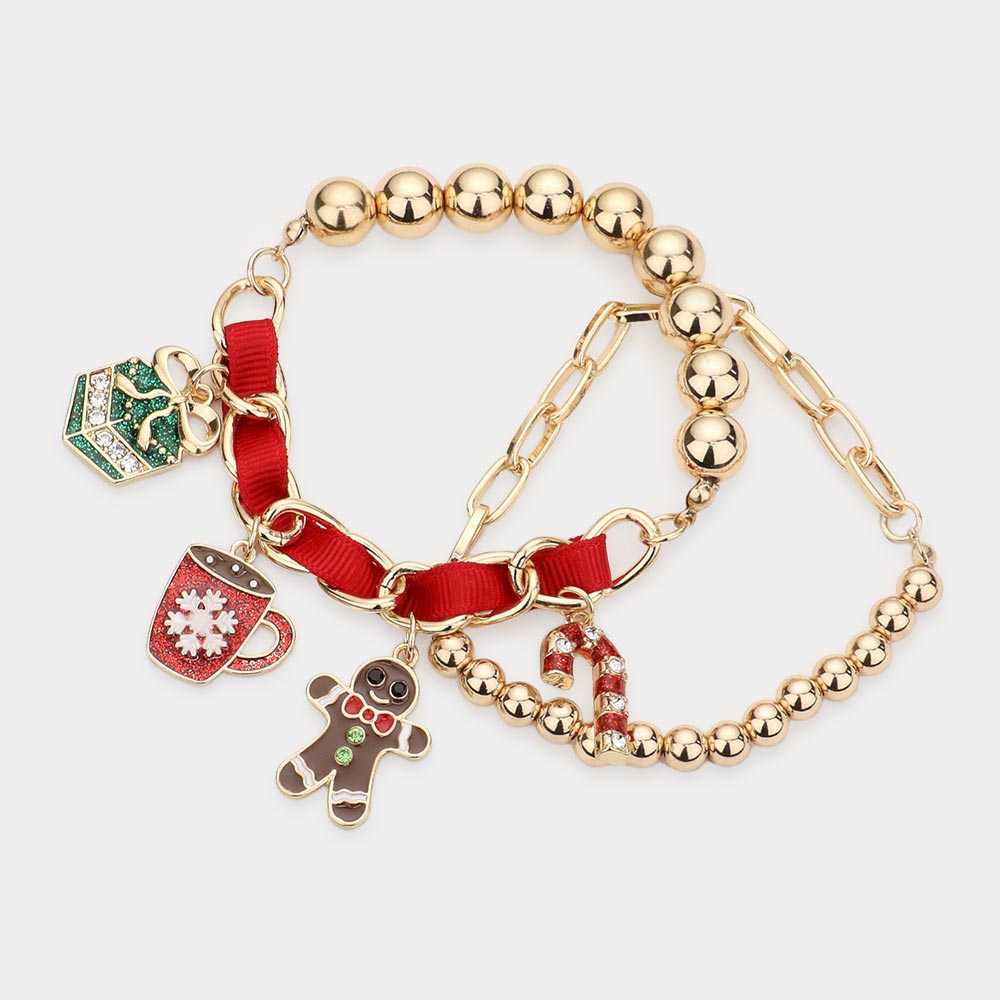 CHRISTMAS COZY CHARM BRACELET - 2PCS Light Shine Co.