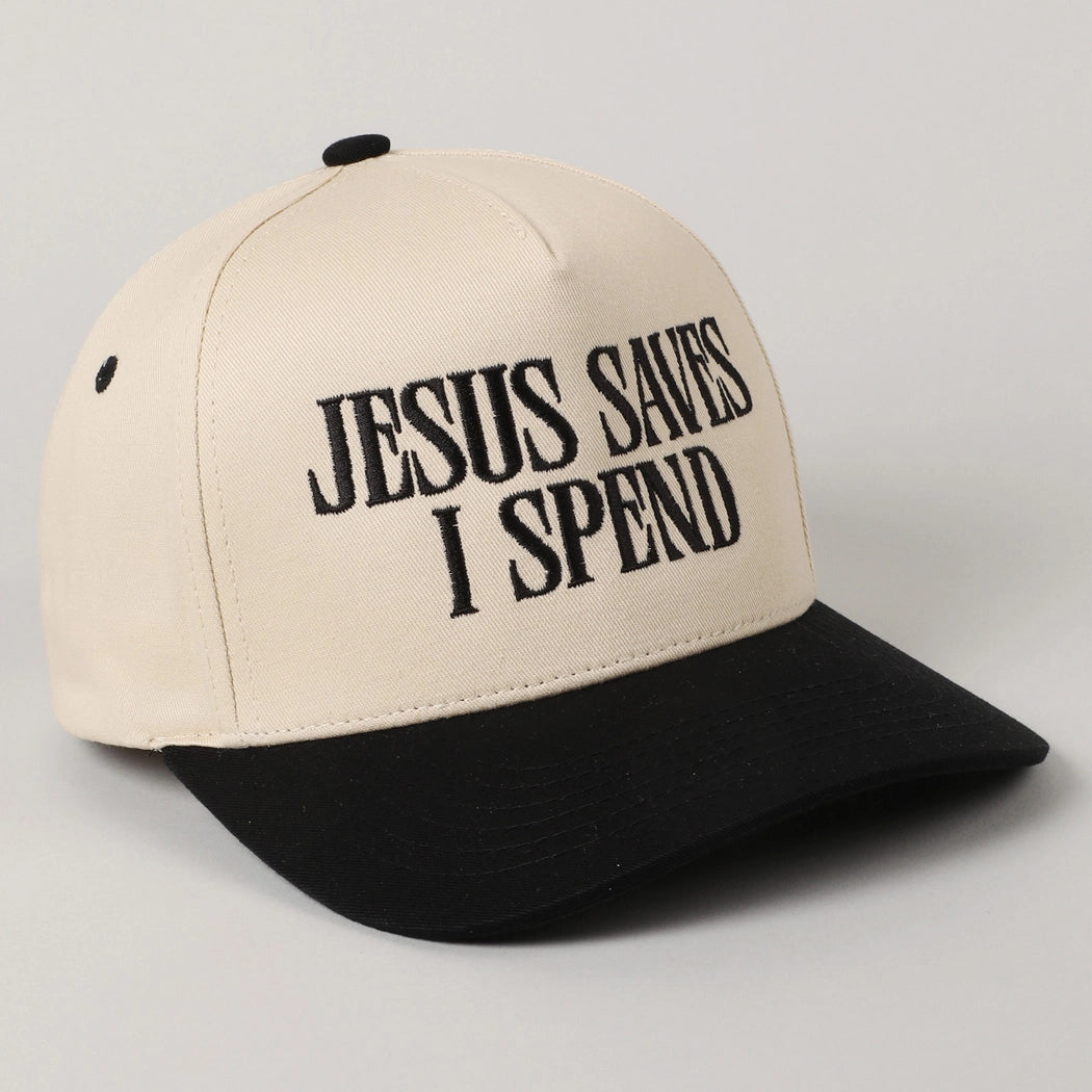 JESUS SAVES, I SPEND - Trucker Hat