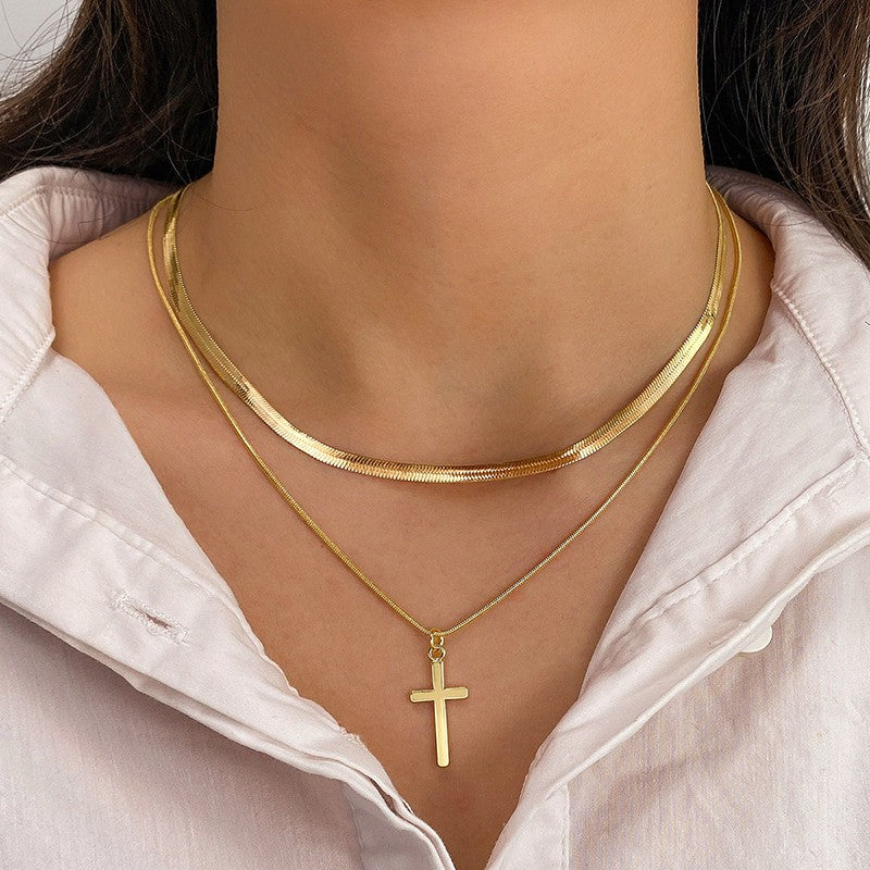 LAYERED CROSS - NECKLACE Light Shine Co.