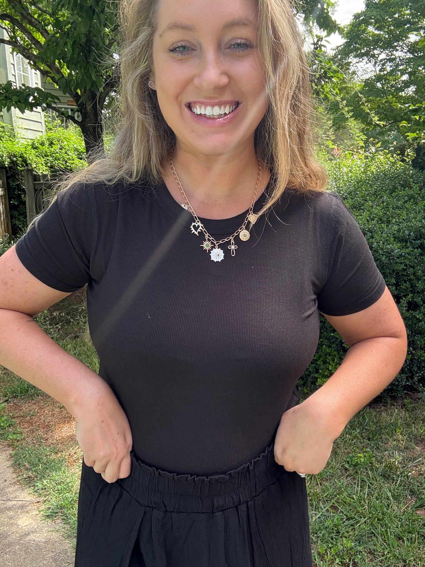 RIBBED BABY TEE - BLACK