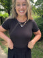 RIBBED BABY TEE - BLACK