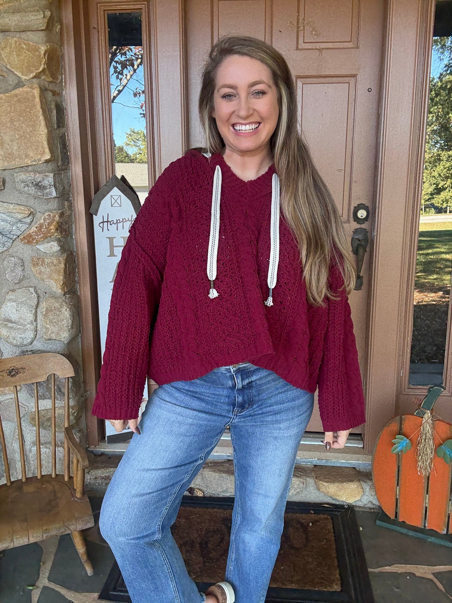 CABLE CRUSH - Hooded Sweater