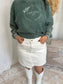 WHITE SPLICE SKIRT