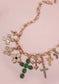 EMERALD CROSS CLUSTER NECKLACE