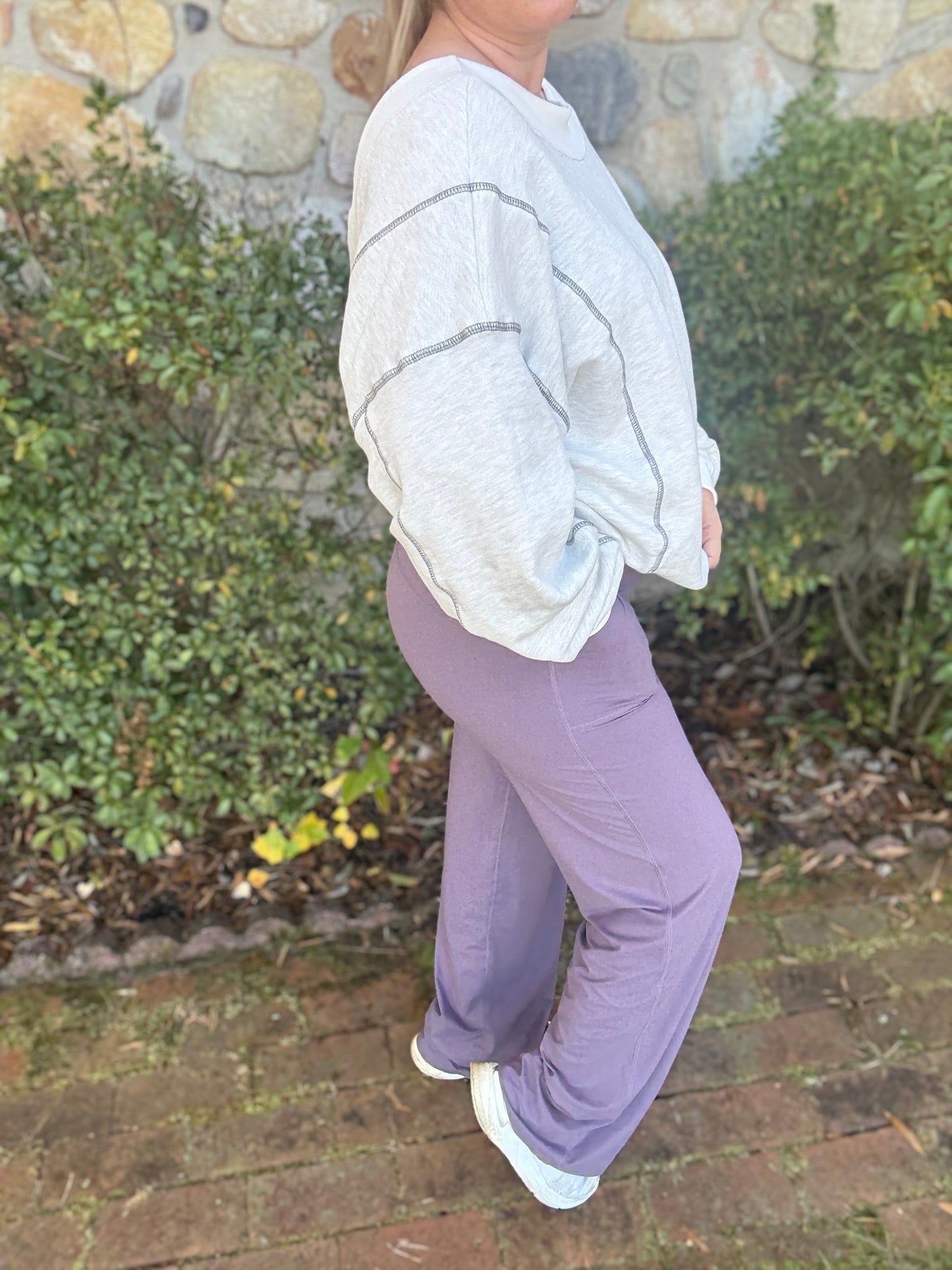 BUTTERLUX STRAIGHT LEG PANTS- Mulberry