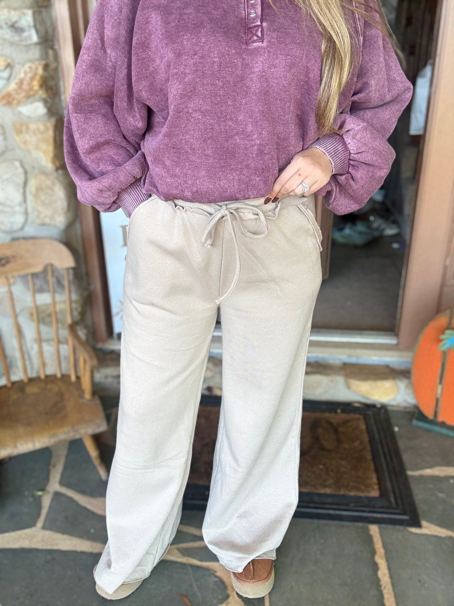 COZY FOR YOU - Wide Leg Sweatpants