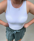 RIBBED LAYERING TANK - White