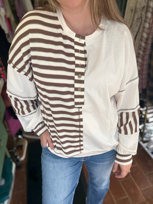 CIDER STRIPE HENLEY