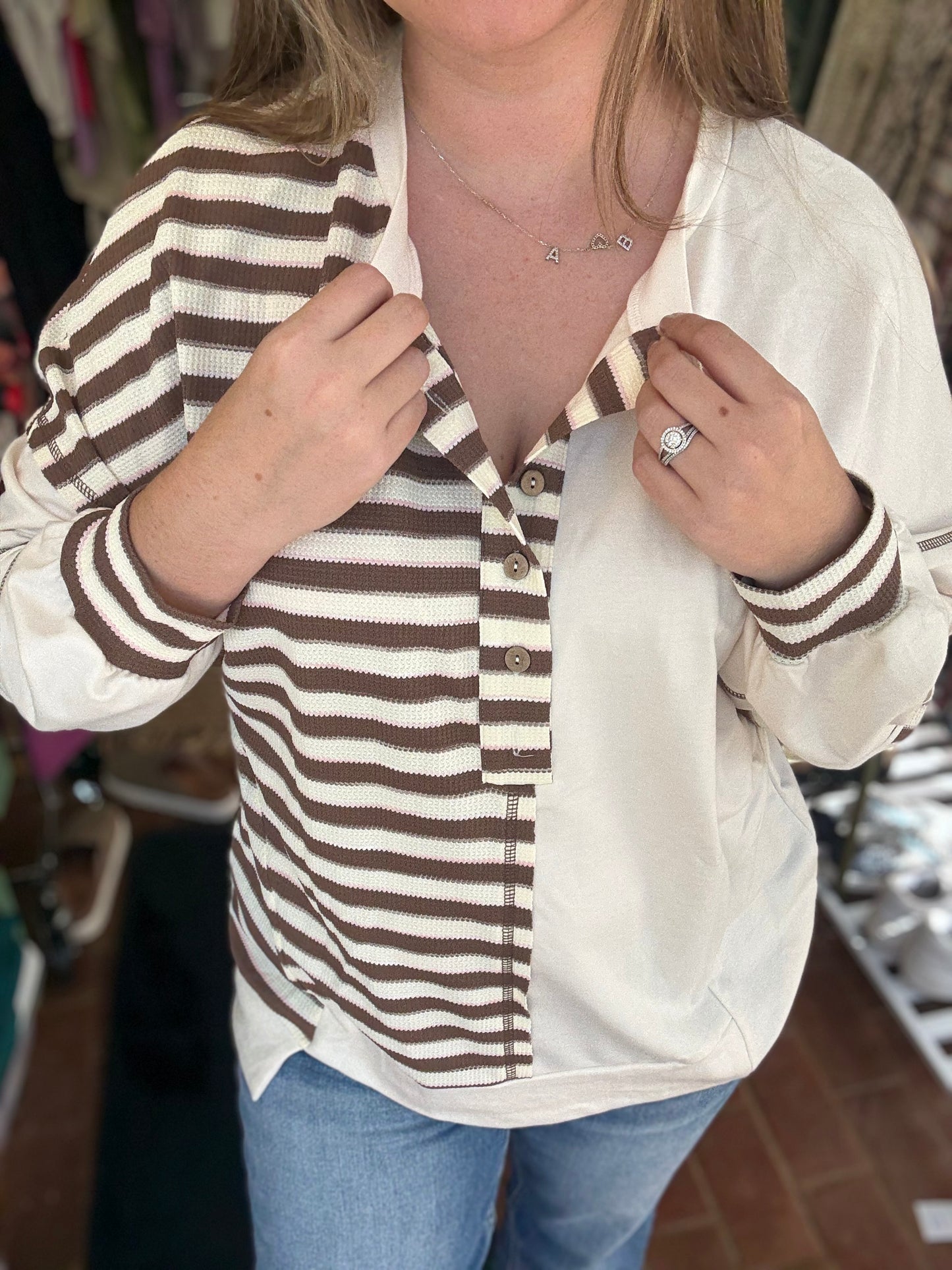 CIDER STRIPE HENLEY