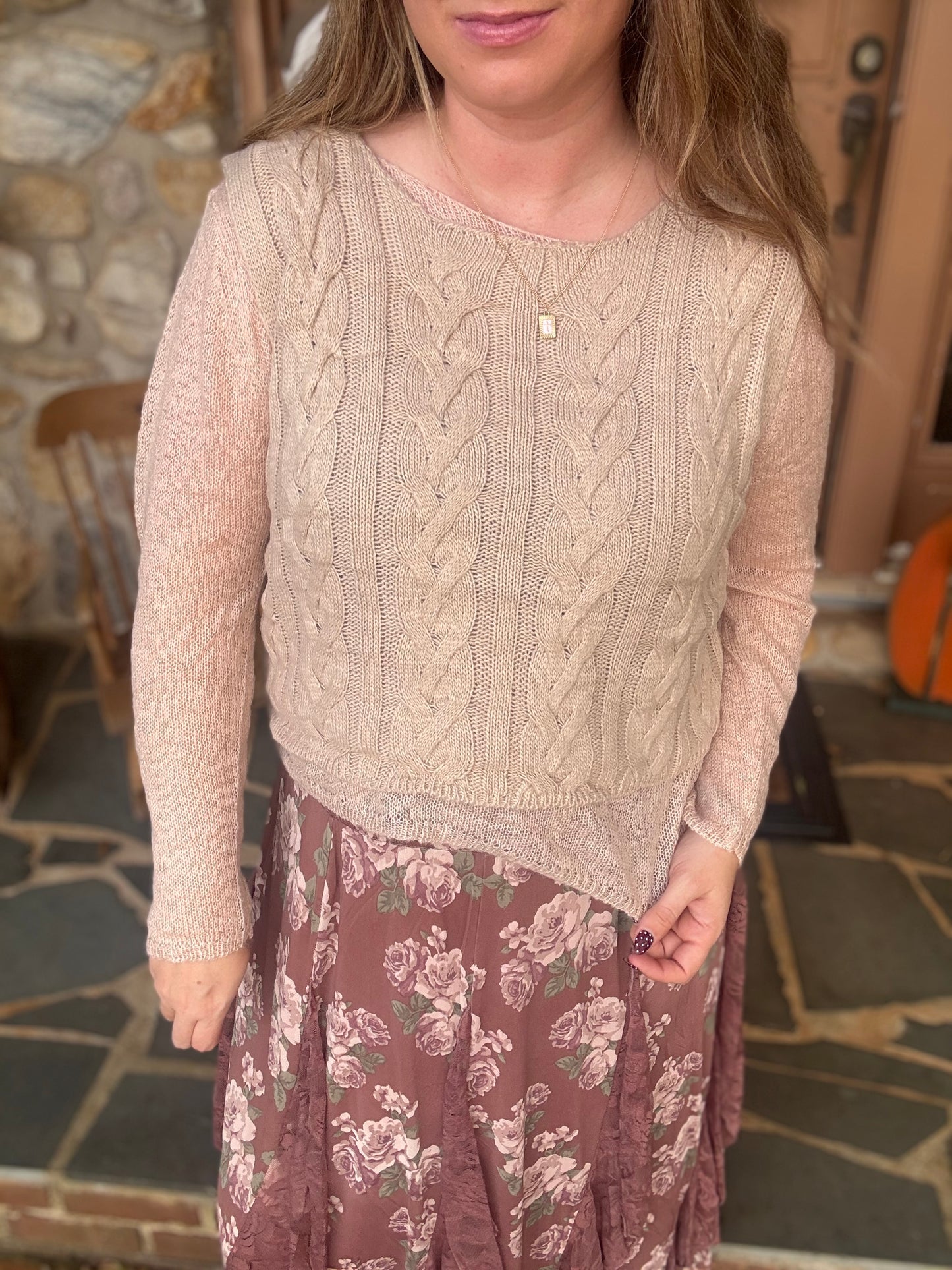 LAUREL KNIT CABLE SWEATER