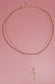 DOUBLE LAYER CROSS NECKLACE