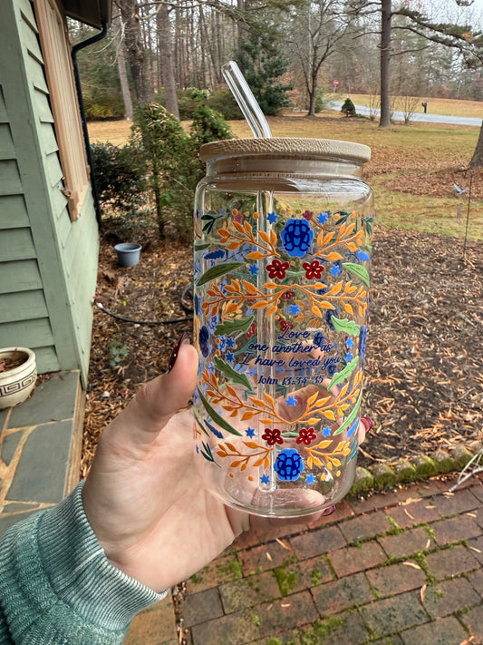 LOVE ONE ANOTHER - GLASS CUP