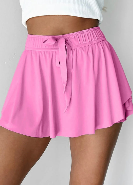 COURT CRUSH SKORT - Bright Mauve