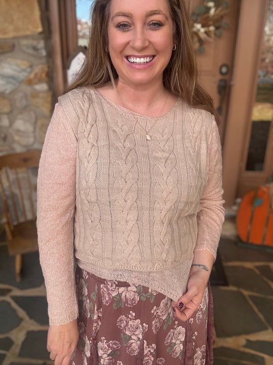 LAUREL KNIT CABLE SWEATER