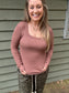 SCOOP NECK - Ribbed Long Sleeve