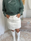 WHITE SPLICE SKIRT