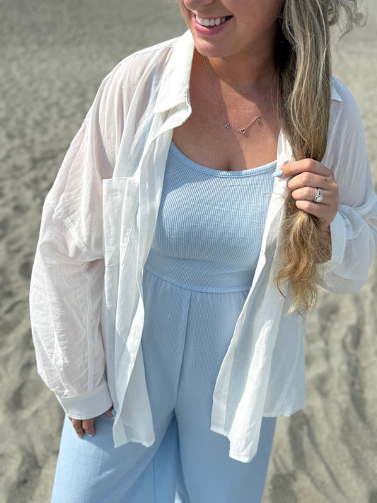 SEA SALT - BUTTON DOWN