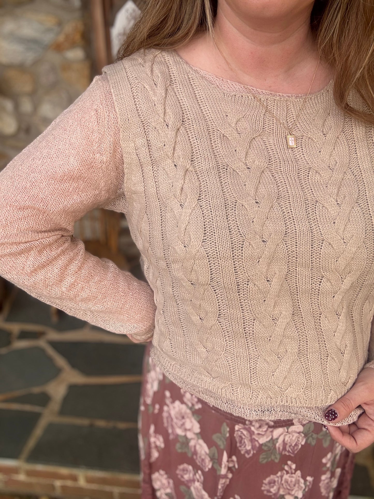 LAUREL KNIT CABLE SWEATER