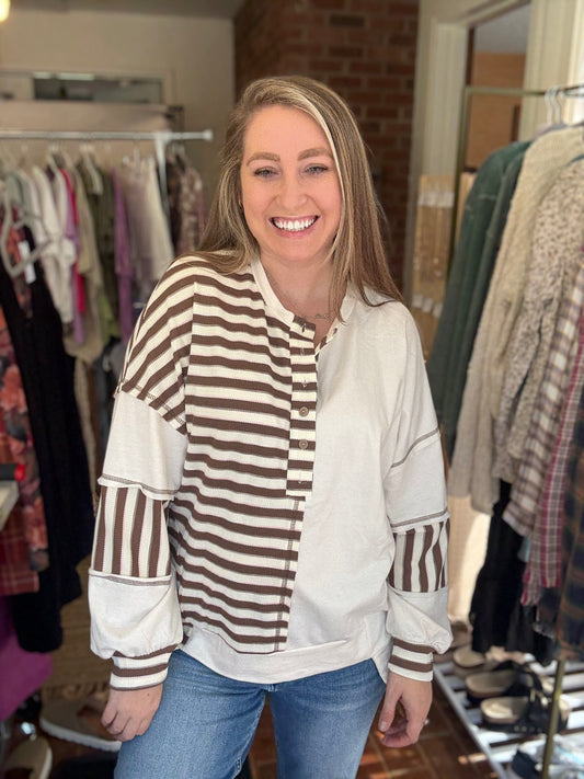 CIDER STRIPE HENLEY