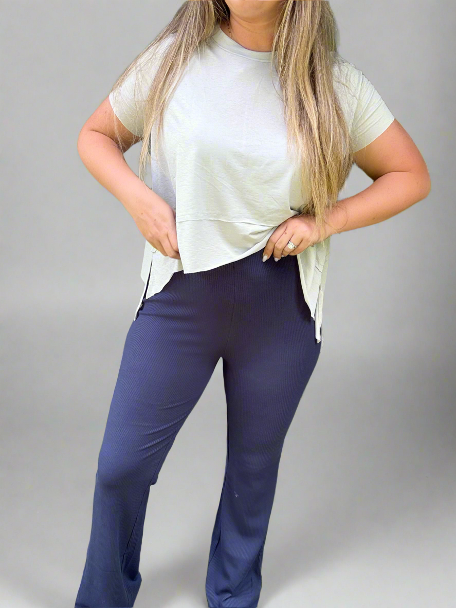 NAVY DAZE - RIBBED PANTS