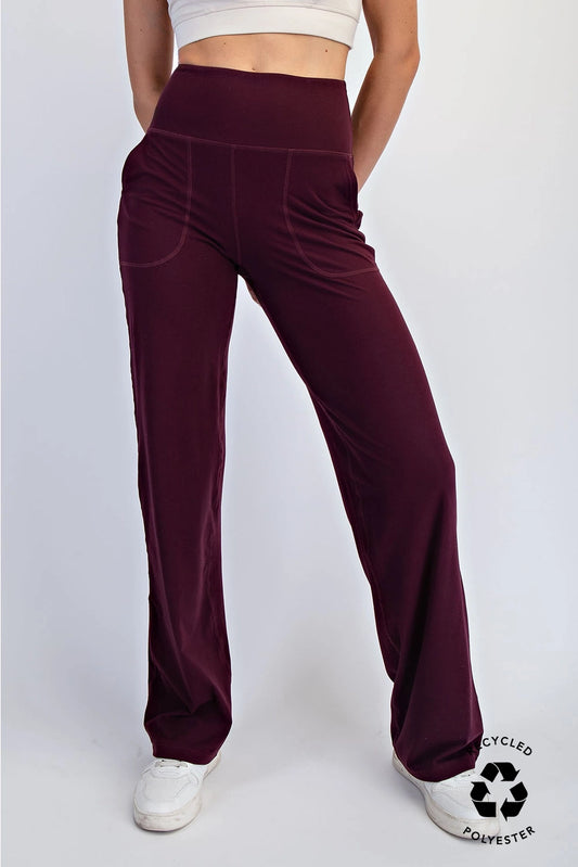 BUTTERLUX STRAIGHT LEG PANTS- Maroon