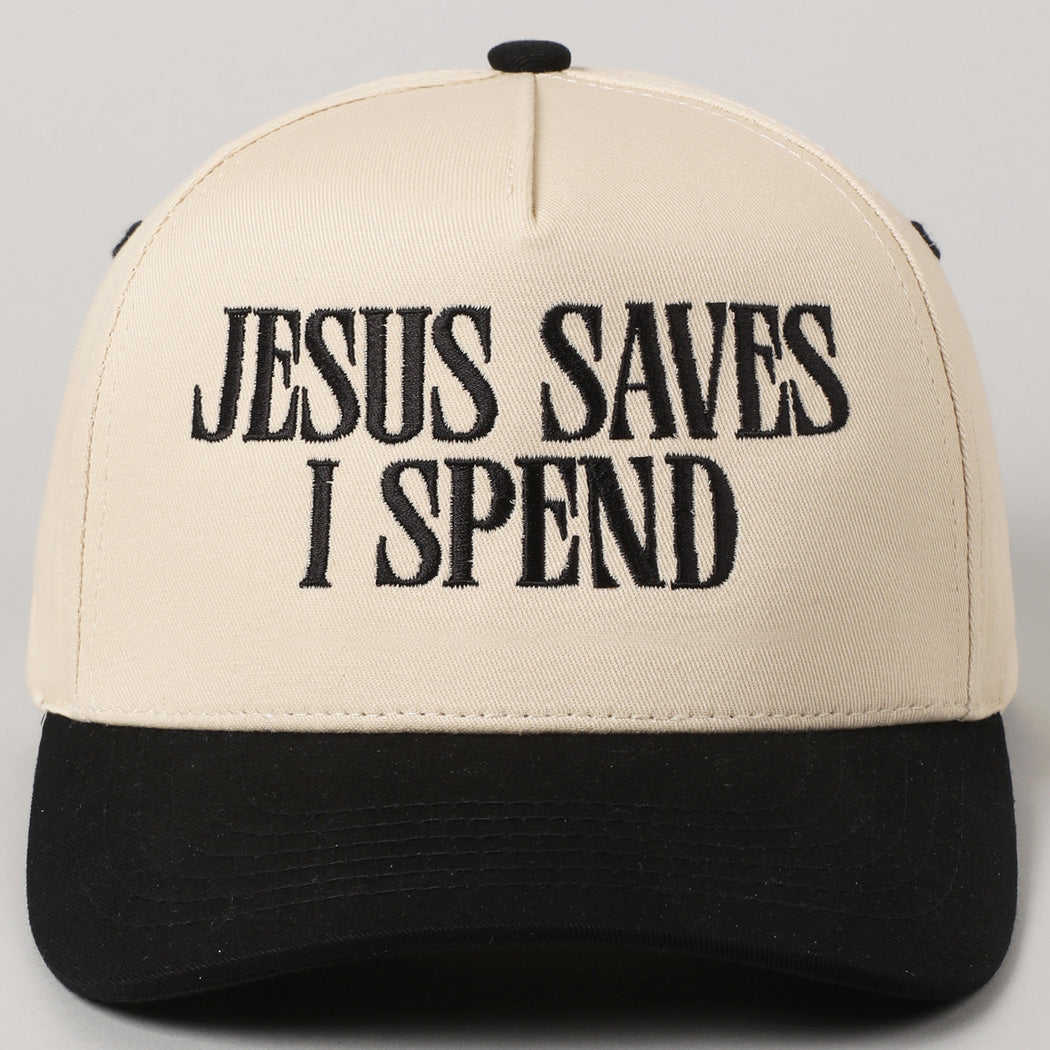 JESUS SAVES, I SPEND - Trucker Hat